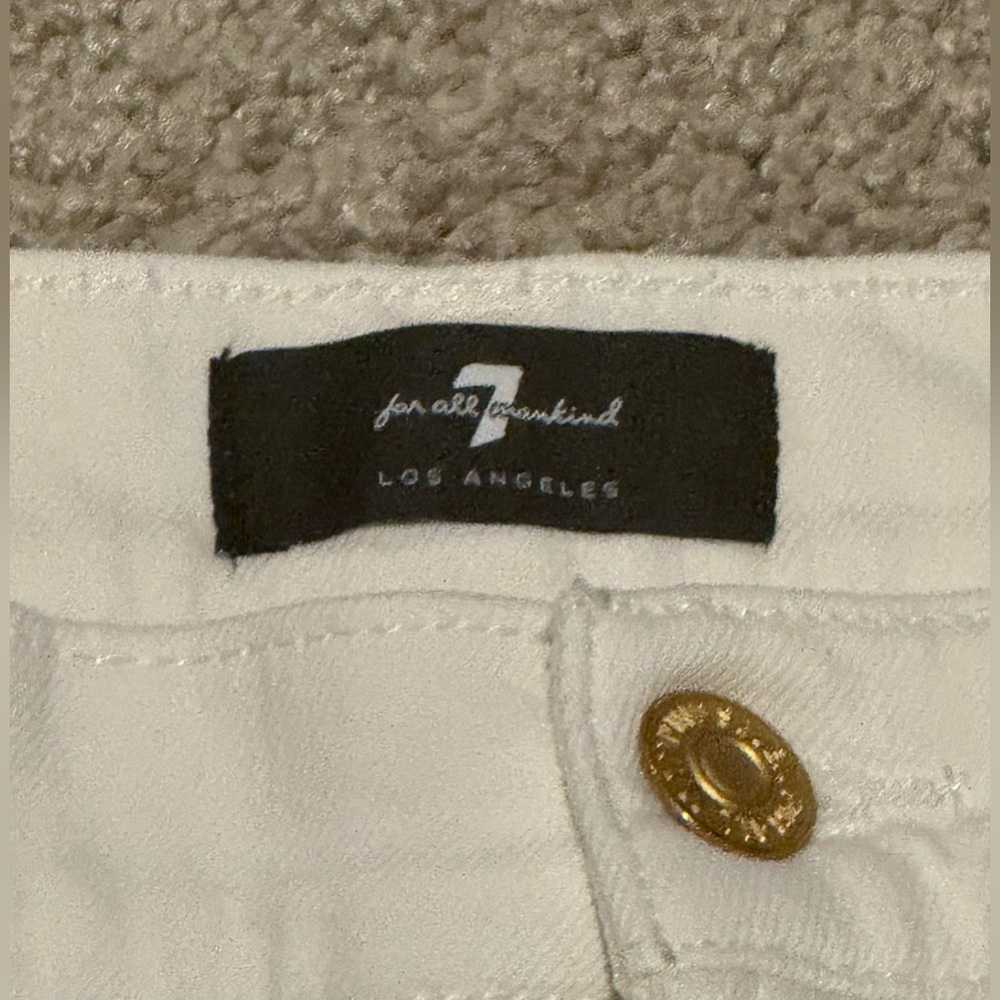 7 FOR ALL MANKIND Denim White A-Line Skirt Size:28 - Picture 5 of 10